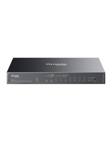 Switch-uri TP-LINK Tp Link Omada ES210GP 10-Port Gigabit Easy Managed Switch cu 8-Port PoE+, 8× 10/100/1000 Mbps PoE+ RJ45 Ports