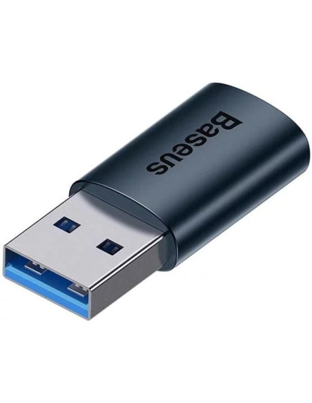 Cabluri periferice BASEUS Adaptor Baseus Ingenuity Series Mini OTG, USB Type-C (M) la USB 3.1 (T), corp metalic, negru