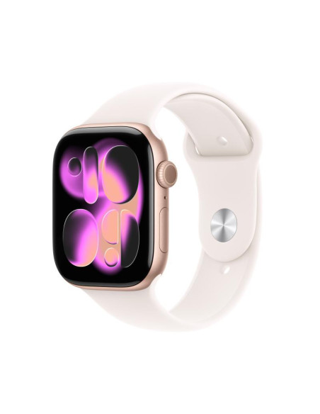 SmartWatch-uri Apple Watch Series 11 GPS + Cellular 46mm Rose Gold Aluminium Case with Light Blush Sport Band - M/L