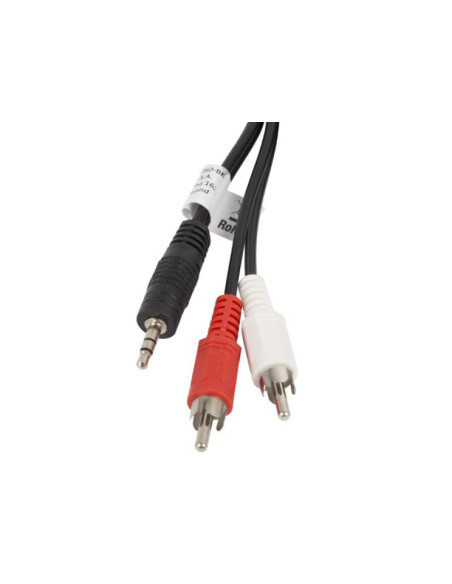 Cabluri periferice LANBERG Cablu audio Jack 3,5 mm (tată) 3 pini → 2 x RCA (tată), 5 m