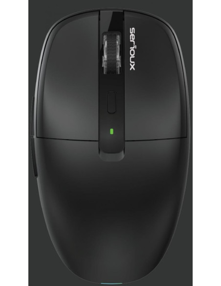 Mouse SERIOUX Mouse wireless AirFlow 2.4G+BT cu mod dual, cu receptor dual USB-A +USB-C LED frontal Mod: 2.4G + Bluetooth Număr