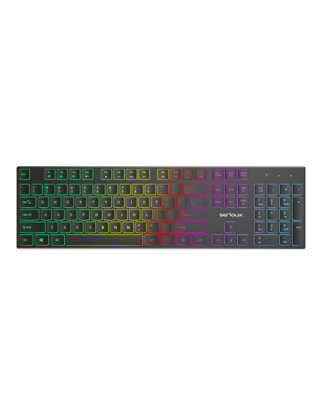 Tastaturi SERIOUX Tastatură office cu iluminare * Mod: USB cu fir * Număr tastă: 104 * Material: ABS * Culoare: Negru * Layout: