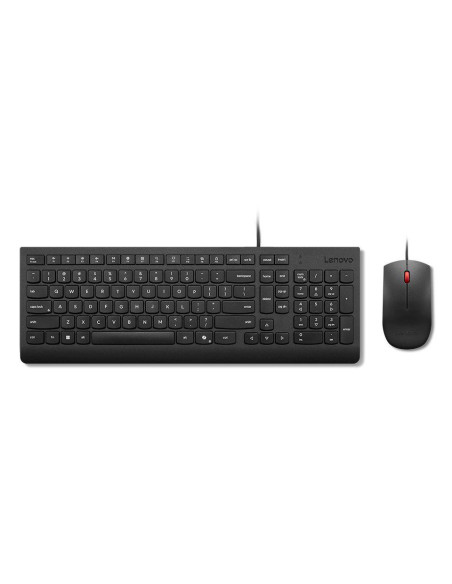 Mouse LENOVO Mouse LENOVO Essential Wired Combo, 1600 dpi, Negru