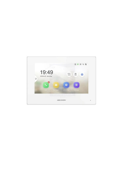 Video HIKVISION Monitor videointerfon Hikvision DS-KH6320Y-WTE2/WH, 2 fire, 4 7-inch IPS touch screen, rezolutie: 1024 × 600, TF