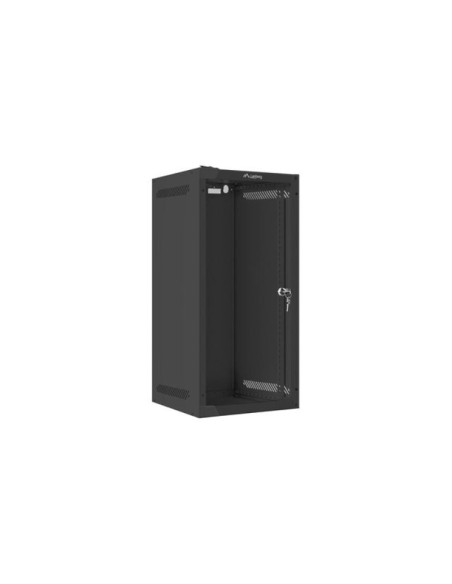 Cabinete metalice / Rack -uri LANBERG Dulap rack 10" perete 12U / 280x310 (flat pack) cu ușă din sticlă, negru