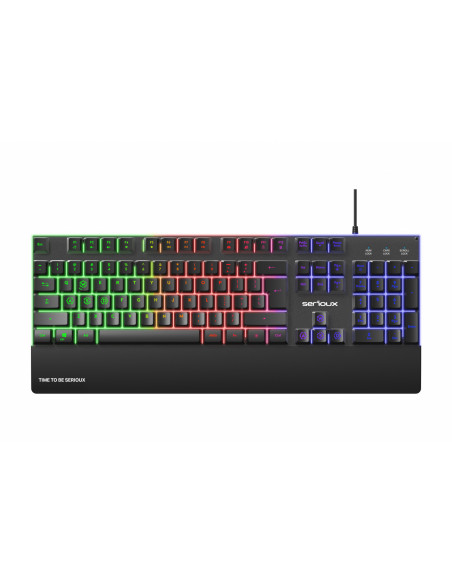Tastaturi SERIOUX Tastatura gaming cu fir iluminata Serioux Nexor, interfata USB, numar de taste: 104, material ABS, anti-ghosti
