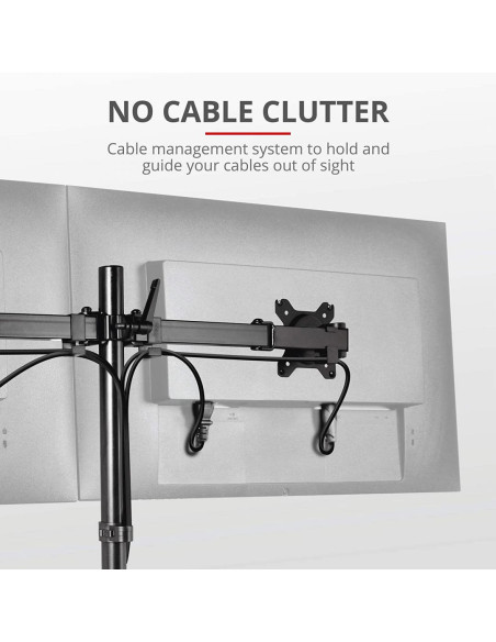 Suport TV / Monitor TRUST Suport Monitor Trust GXT 1120 Mara Dual Monitor Arm, montare birou, 510 x 860 x 115mm, VESA, 2.6 kg, n