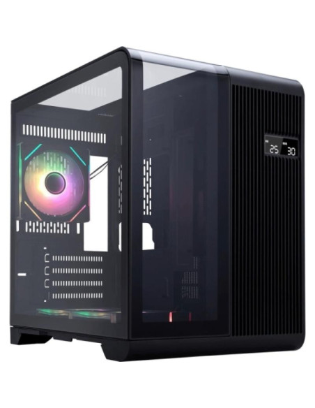 Carcase 1st PLAYER Carcasa 1stPLAYER Gaming RT5-bk, afisaj digital, 3 ventilatoare aRGB infinity efect plus PWM, telecomanda, Mi