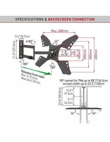 Suport TV / Monitor Barkan TV Wall Mount...