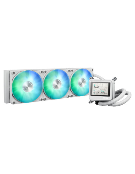 Cooler Procesor ASUS Cooler Procesor ASUS MAX Gaming LC 360 ARGB LCD White Edition, Lichid, 12 cm, 3 ventilatoare, aRGB