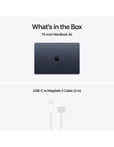 Laptop APPLE MacBook Air 15.3" Retina/Apple M5 (CPU 10-core, GPU 10-core, NeuralEngine16-core)/24GB/512GB - Midnight - INT KB (N