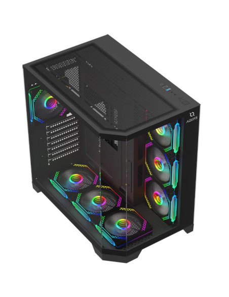Carcase AQIRYS Carcasa AQIRYS Titan, RGB, Mid Tower, Black