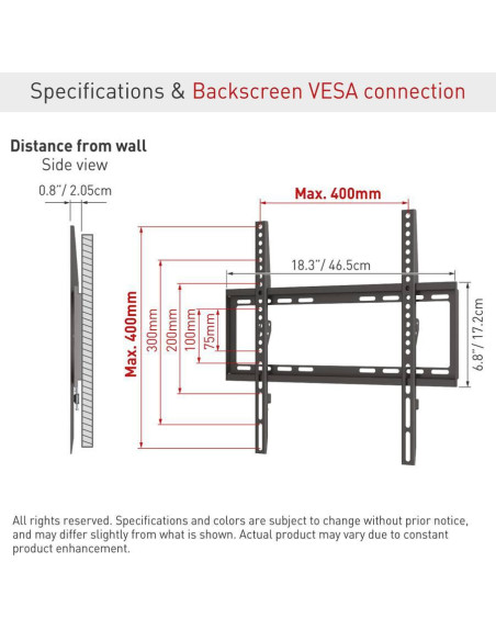 Suport TV / Monitor BARKAN Suport TV perete Barkan fix 13-65" 50kg