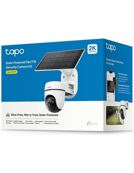 Camere supraveghere IP TP-LINK Solar-Powered Pan/Tilt Security Camera Kit SPEC:2K 3MP(2304×1296), 2.4 GHz, 6700mAh rechargeable