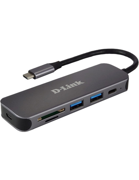 Docking station D-LINK Docking station D-LINK DUB-2325, USB Type-C, Gri, 2 ani Garantie