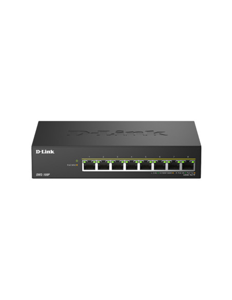 Switch-uri D-LINK Switch DLink DMS-108P, 8 porturi, PoE, 8 x RJ-45, Auto MDI/MDIX adjustment for all ports, viteza de transfer L