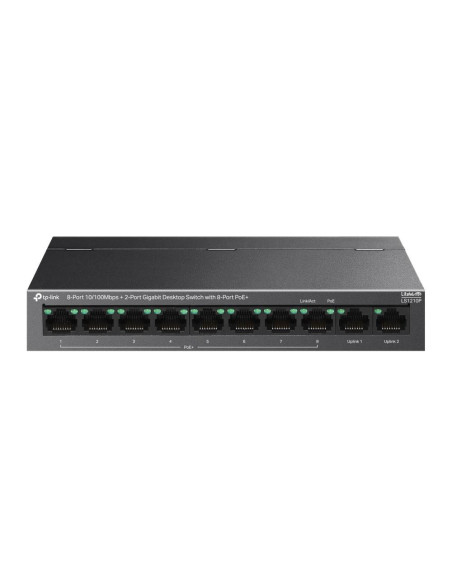 Switch-uri TP-LINK Switch TP Link 8-Port 10/100Mbps+2-Port Gigabit Desktop Switch with 8- Port PoE+, 10BASE-T: UTP category 3, 4