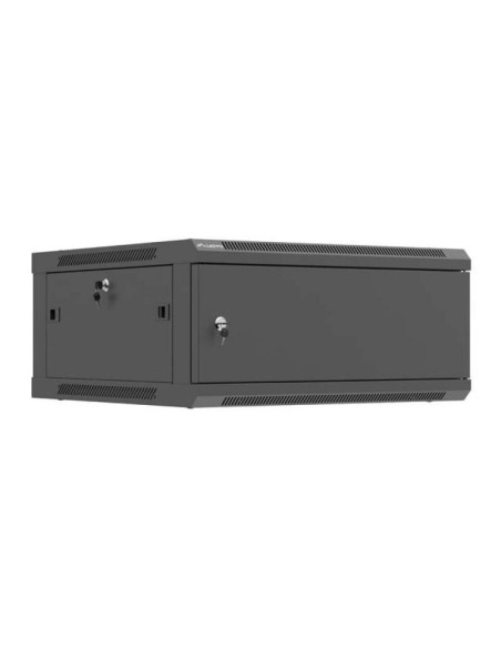 Cabinete metalice / Rack -uri LANBERG Dulap rack de perete Lanberg 19", 4U, 600x450 mm, pentru asamblare, usa metalica, RAL9004,