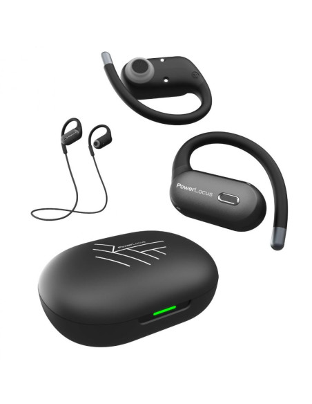 Casti audio POWERLOCUS Casti PowerLocus Move, Wireless, Negru