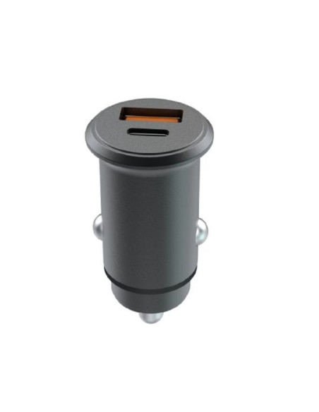 Incarcatoare telefoane LEMONTTI Incarcator auto Lemontti Super Fast Charge 65W 2 porturi PD Type-C 65W + USB-A QC 3.0, Negru