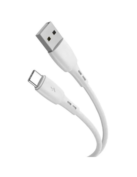 Cabluri periferice LEMONTTI Cablu Lemontti Wind Fast Charge USB-A la Type-C, lungime 1.2m, Alb