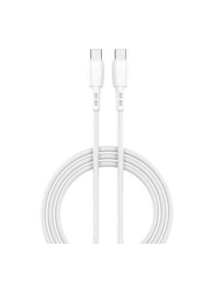 Cabluri periferice LEMONTTI Cablu Lemontti Wind Fast Charge Type-C la Type-C, PD, 65W, lungime 1.2m, Alb