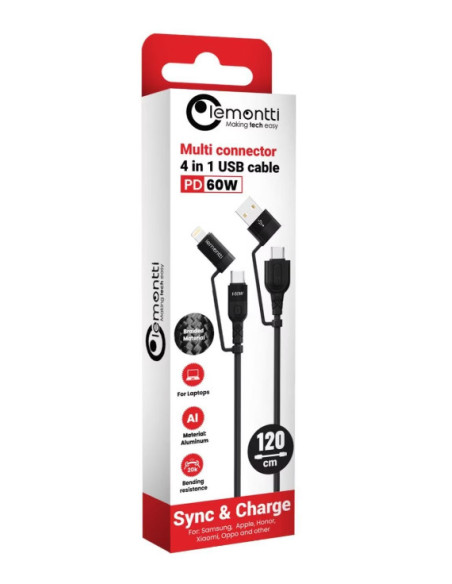 Cabluri periferice LEMONTTI Cablu Audio Lemontti USB A&C-USB-C 1,2m