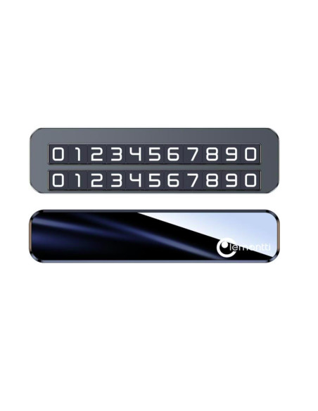 Accesorii LEMONTTI Lemontti Suport auto numar telefon parcare, 2 numere telefon schimbabile, aluminiu, cifre magnetice fluoresce