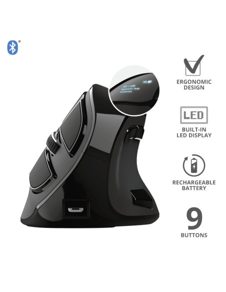 Mouse TRUST Mouse Wireless Trust Voxx, 2400 dpi, Negru