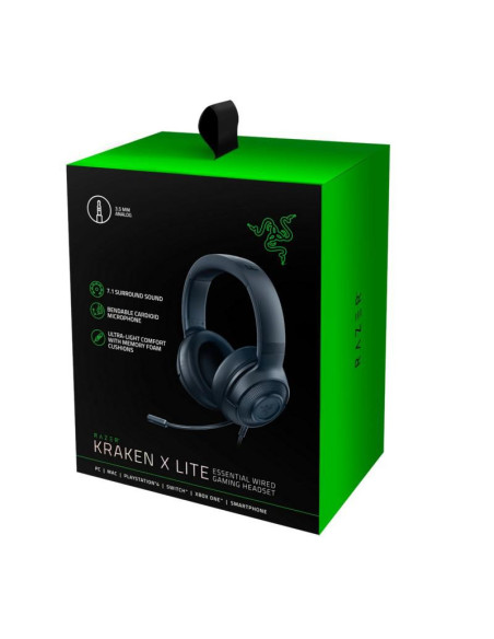 Casti audio RAZER Casti Gaming Head-band Razer Kraken X Lite, Wired, noise-canceling, Negru