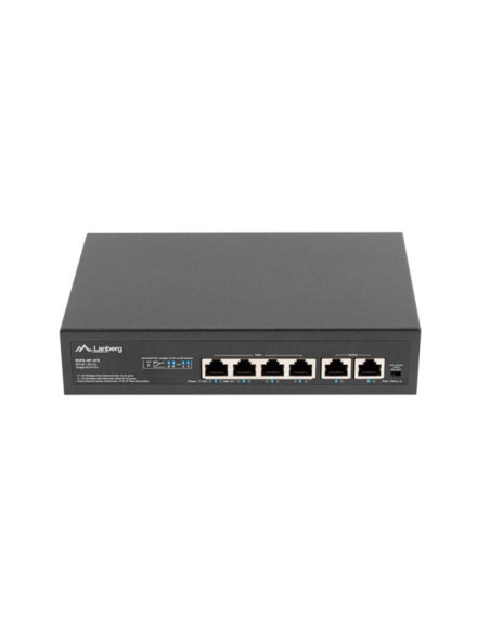 Switch-uri LANBERG Switch 4x 100 Mb PoE+ / 2x 100 Mb, fara management, rack 10"/19", Fast Ethernet, 60W