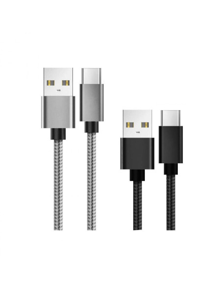 Cabluri periferice LEMONTTI Set Cabluri Lemontti Bending Aluminum USB-A la USB-C, - material: impletitura de Nylon + aliaj de al