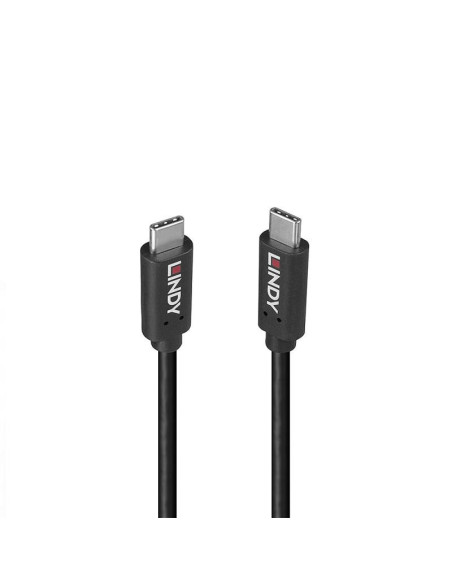 Cabluri periferice LINDY Cablu Lindy 0.5m USB 3.2 Type-C to Type-C (tata - tata), Black Line, Supported Bandwidth: 20Gbps, 100W