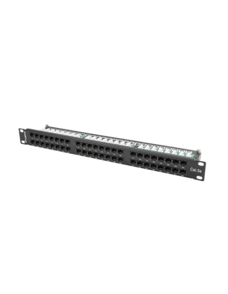 Alte accesorii retea LANBERG Patch panel 48 porturi 1U 19" Cat.5e UTP negru