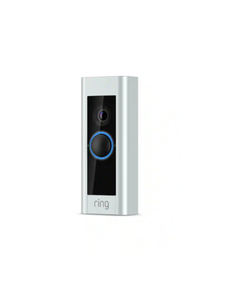 Video RING Sonerie inteligentă Ring, Alexa, video HD, microfon și difuzor integrate, Argintie, cu fir
