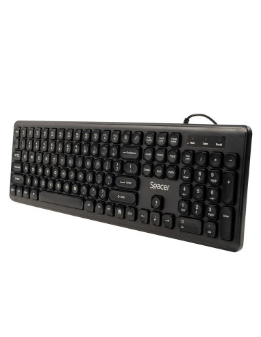 Tastaturi SPACER Tastatura SPKB-LWP-03, USB, Negru