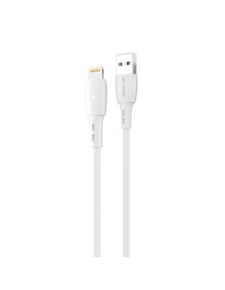 Cabluri periferice LEMONTTI Cablu Wind Lemontti USB-A la tip Lightning, lungime 0.5m, alb