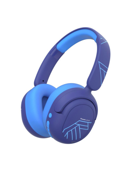 Casti audio POWERLOCUS Casti Over-ear PowerLocus Lion, Wireless/Wired, Albastru
