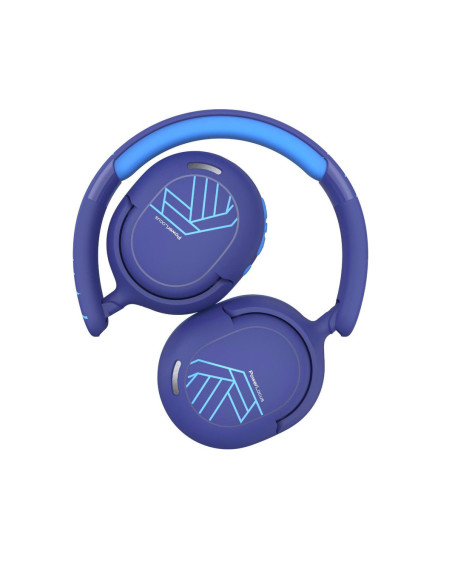 Casti audio POWERLOCUS Casti Over-ear PowerLocus Lion, Wireless/Wired, Albastru