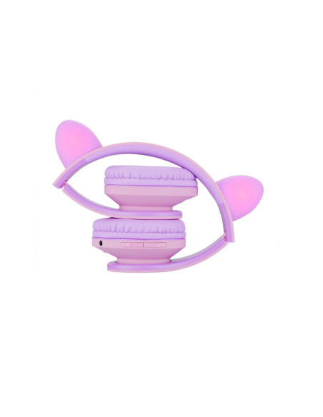 Casti audio POWERLOCUS Casti Over-ear PowerLocus KidsCat, Wireless/Wired, Multicolor