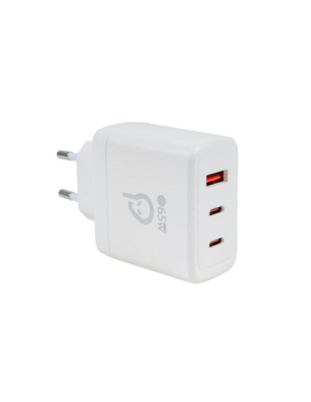 Incarcatoare telefoane SPACER Incarcator retea SPACER, GaN, 2 x USB Type-C PD (max 65W), 1 x USB (max 60W)