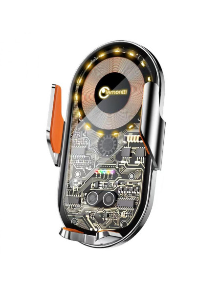 Accesorii LEMONTTI Lemontti Suport Auto cu incarcare Wireless, 15W, deschidere automata prin senzor infrarosu, prindere la venti