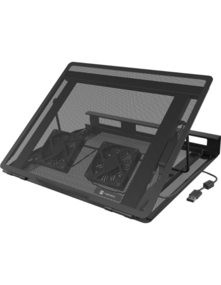 Stand & cooling pad NATEC Cooler laptop NATEC TERN 2 PLUS, dimensiune maxima laptop 17.3 ", 2x 80 mm ventilatoare, viteza rotati