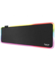 Mouse pad SPACER Mousepad RGB Spacer gaming, cauciuc si...