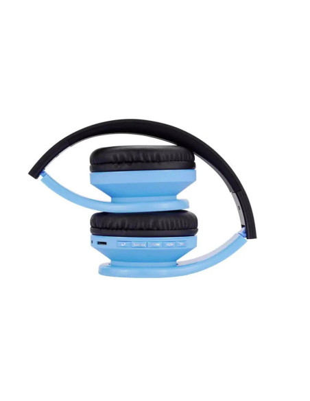 Casti audio POWERLOCUS Casti Gaming Head-band PowerLocus P1Kids, Wireless/Wired, Albastru