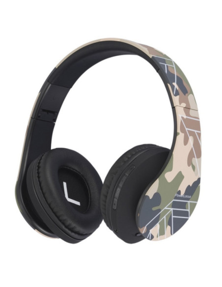 Casti audio POWERLOCUS Casti Over-ear PowerLocus P2 Camo, Wireless/Wired, Verde