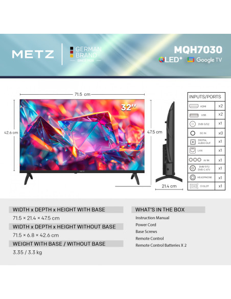 Televizoare METZ QLED TV HD 32"(80cm) METZ 32MQH7030Z