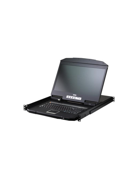Switch-uri KVM ATEN KVM Aten USB HDMI, numar porturi 8, rezolutie video 1366 x 768 @ 60 Hz, dimensiune ecran LED 18.5', negru