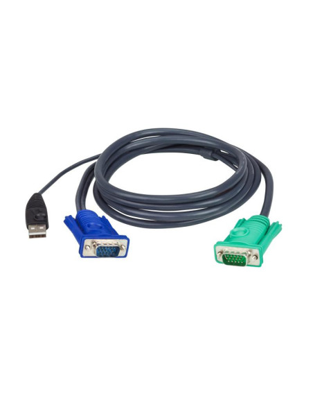 Cabluri video ATEN Cablu Aten 2L-5202U Lungime cablu: 1,8 m, Video Type portul: VGA, Culoarea produsului: Negru. Greutate: 167 g