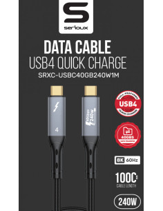 Cabluri periferice SERIOUX CABLU SERIOUX USB-C TO USB-C...